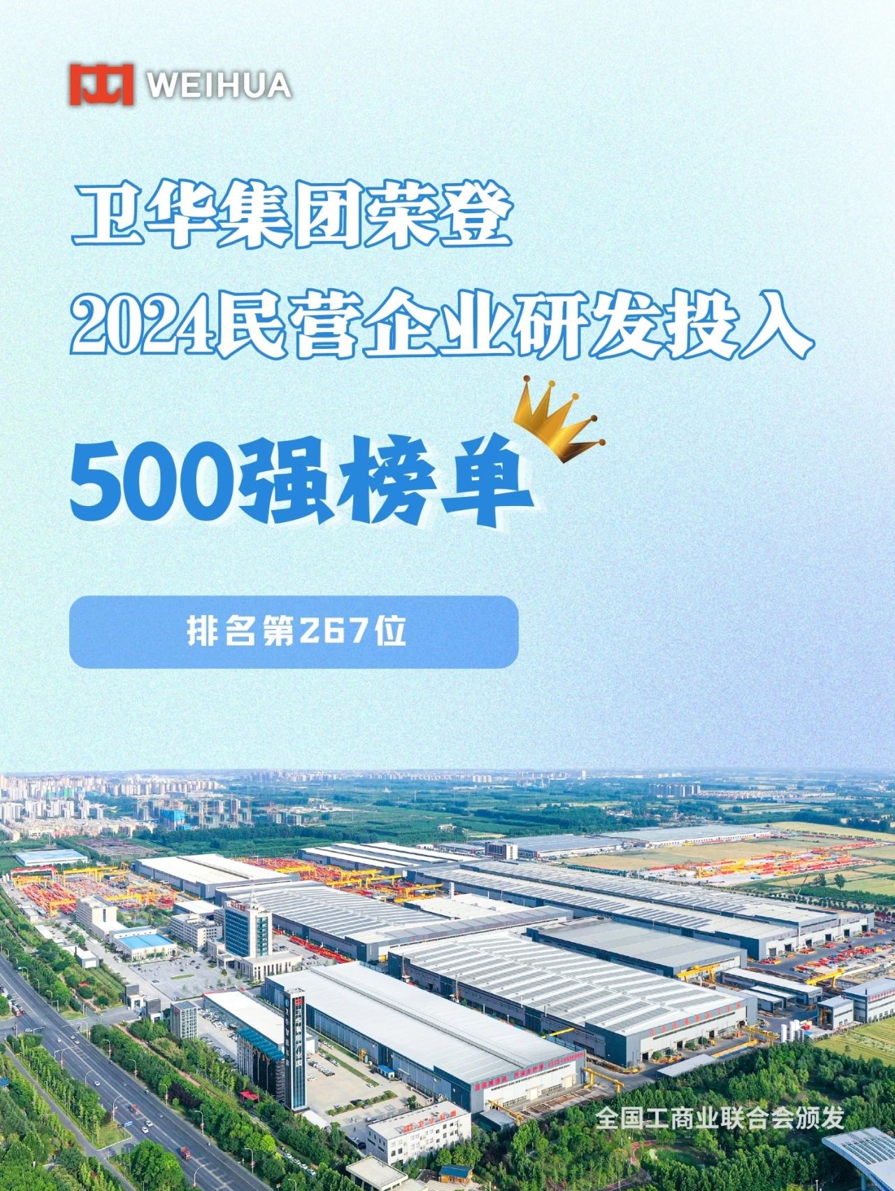 卫华集团登榜2024民营企业研发投入500强！